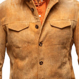 Men's Classic Vintage Stand Collar Suede Jacket 4286344F