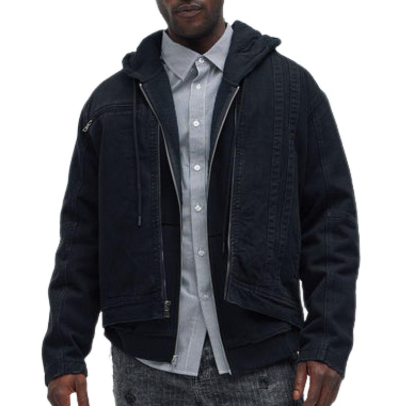 Men's Classic Stand Collar Denim Jacket 88686792F