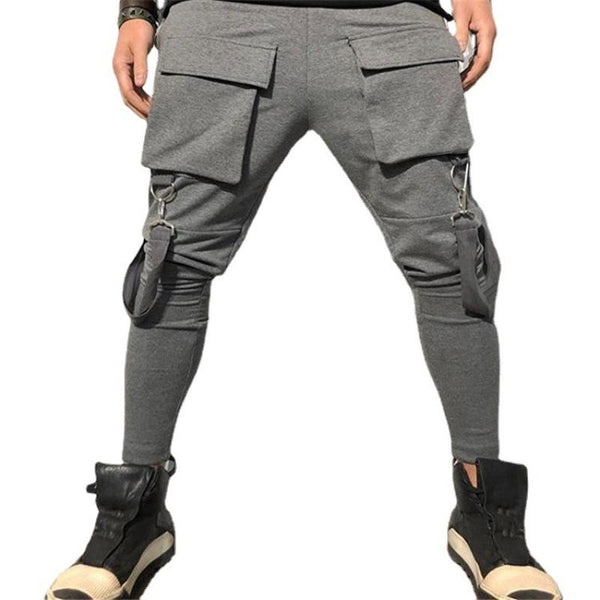 Men's Casual Multi-pocket Solid Color Sports Pants 34735318M