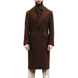 Men's Classic Vintage Slim Pocket Double Breasted KneeLength-Knee Wool Coat 55527408K