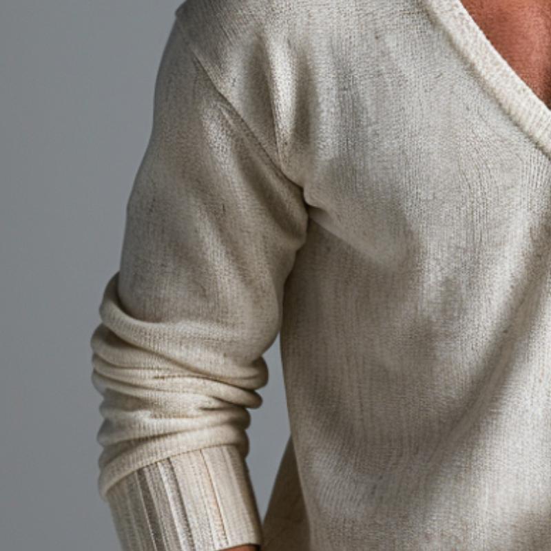 Men's Warm V-Neck Pullover Knitted Sweater 39521243F