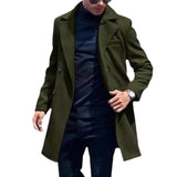 Men's Casual Mid-length Double-breasted Woolen Coat 49495267F