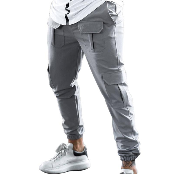 Men's Fashion Solid Multi-pocket Cargo Pants 23150007Z