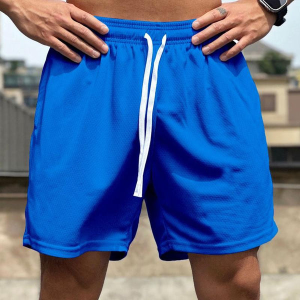 Men's Solid Color Elastic Waist Sports Shorts 39251993Z