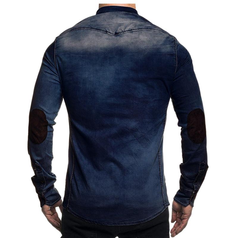 Men's Washed Denim Long Sleeve Shirt 05174445F