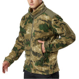 Men's Stand Collar Outdoor Sports Camouflage Fleece Jacket 97630856F