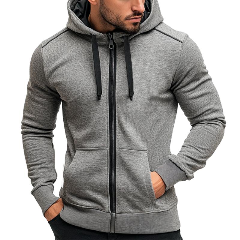 Men's Classic Casual Slim Fit Hooded Zip-Up Hoodie 88956847K