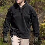 Men's Outdoor Polar Fleece Hooded Windproof Warm Sweatshirt 70031852Y