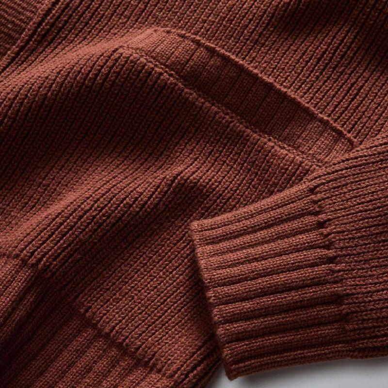 Men's Casual Solid Color Lapel Single Breasted Knitted Cardigan 45651264M