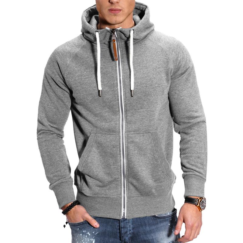 Men's Hooded Raglan Sleeve Zipper Sports Casual Jacket 70916160Z