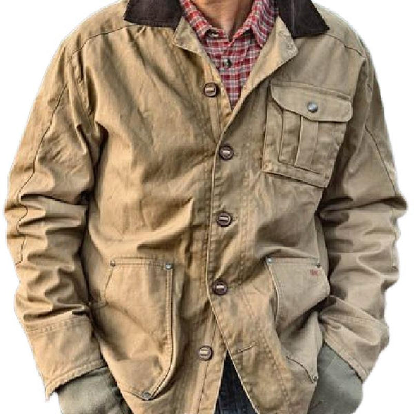 Men's Casual Canvas Lapel Jacket 06213136F