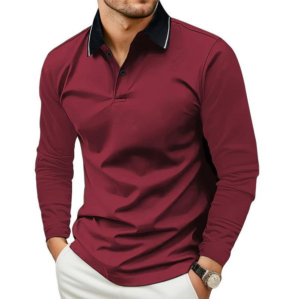 Men's Casual Button Waffle Polo Shirt 77339681X