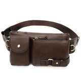 Men's Classic Genuine Leather Waist And Messenger Bag 80298381K