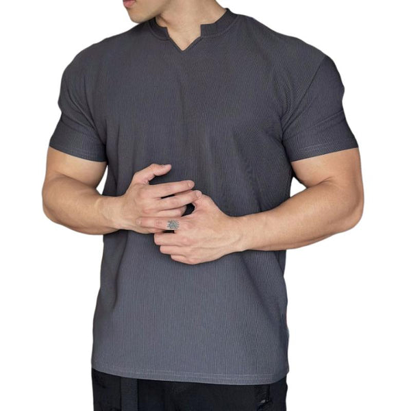 Men's Casual Sports Striped Quick-drying Short-sleeved T-shirt 56246006TO