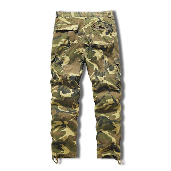 Men's Casual Outdoor Cotton Camouflage Multi-Pocket Cargo Pants 94913609M