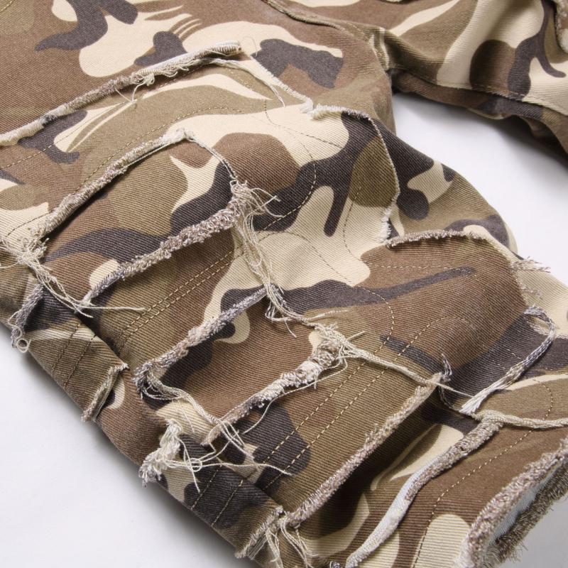 Men's Camouflage Straight Loose Denim Shorts 39273283Z