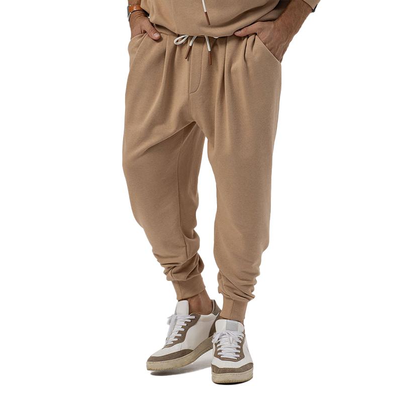 Pantalones deportivos casuales de cintura elástica y holgados de color sólido para hombre 49308794Z