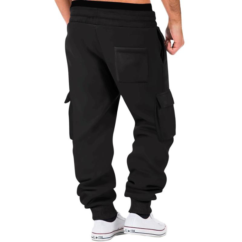 Pantalones deportivos multibolsillos de color liso para hombre 70234059Y