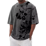 Men's Casual All-match Loose Short-sleeved Round Neck T-shirt 32254159X
