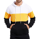 Men's Color Block Pocket Long Sleeve Casual Hoodie 14394300Z