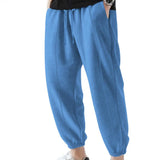 Men's Casual Solid Color Basic Loose Elastic Wast Leggings Pants 28812389M