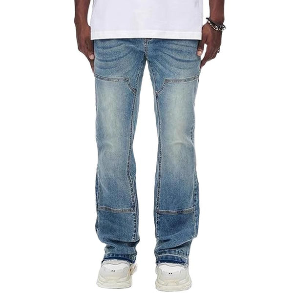 Men's Versatile Patchwork Jeans 60780934U