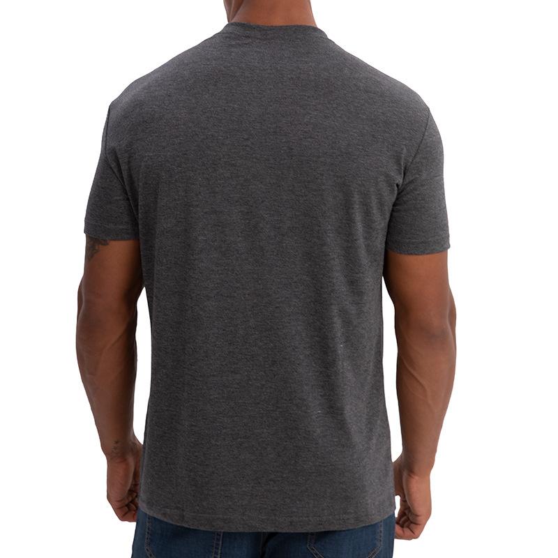 Men's Casual Solid Color Henley Neck Short Sleeve T-Shirt 91874710Y