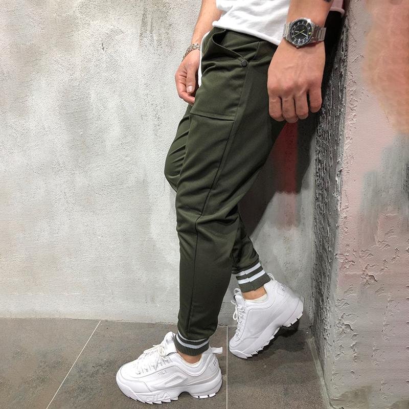 Pantalon de sport à taille élastique et coutures unies pour hommes 25888091Z