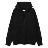 Men's Solid Hooded Raglan Sleeve Long Sleeve Sweater 21124252Z