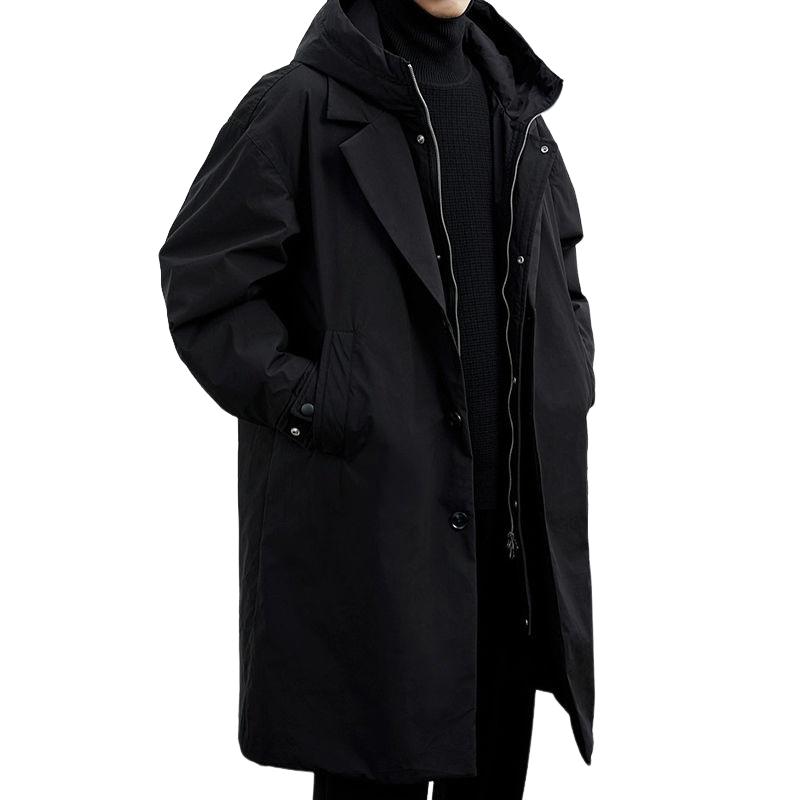 Men's Winter Hooded Mid-length Coat 59306884U