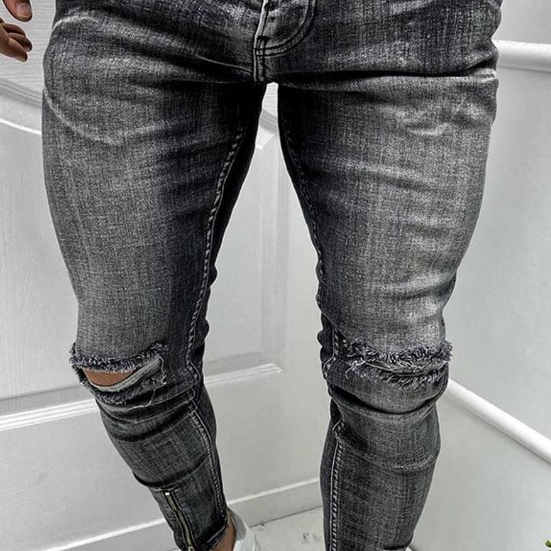 Men's Fashion Ripped Slim Fit Jeans 09345913Y