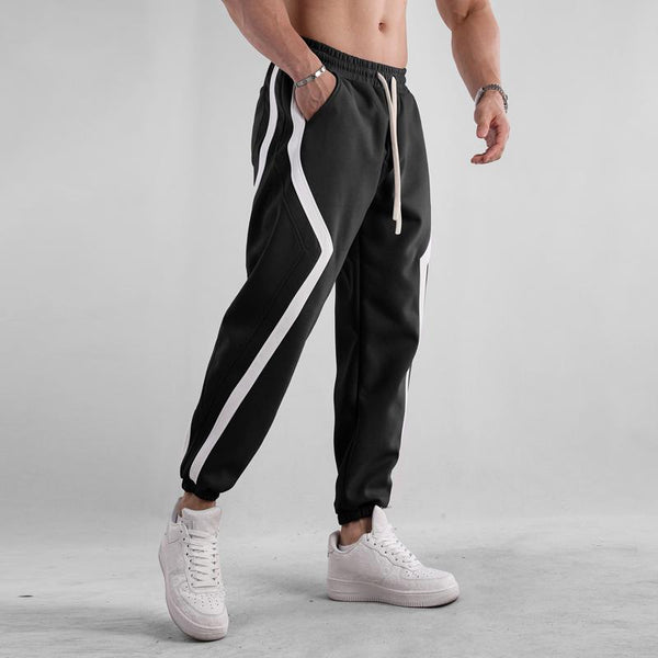 Men's Colorblock Loose Elastic Waist Fitness Sports Pants 90251635Z