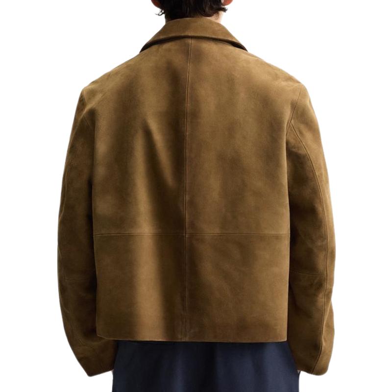 Men's Vintage Lapel Suede Jacket 44615656F