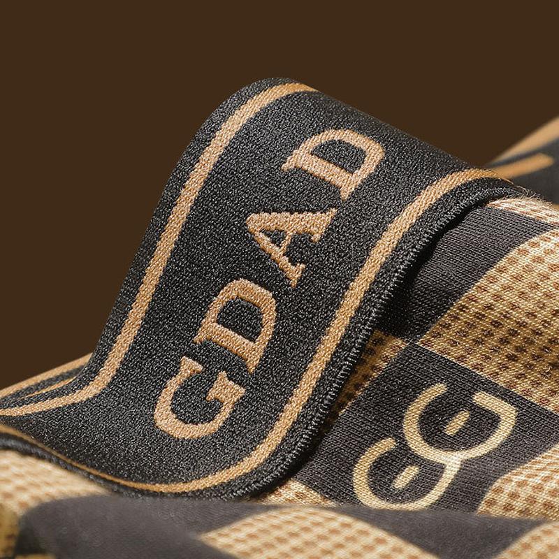 Men's Underwear 4 Pcs Retro Geometric Letters Print Breathable Boxer Briefs Set 57589817Z