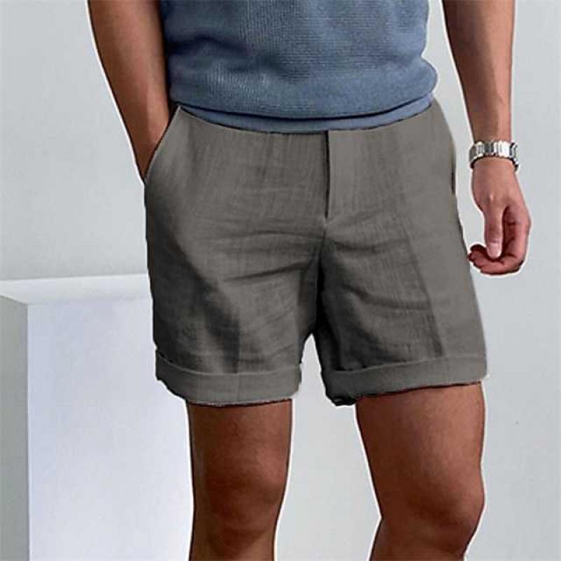 Men's Vintage Linen Beach Shorts 12450822Y