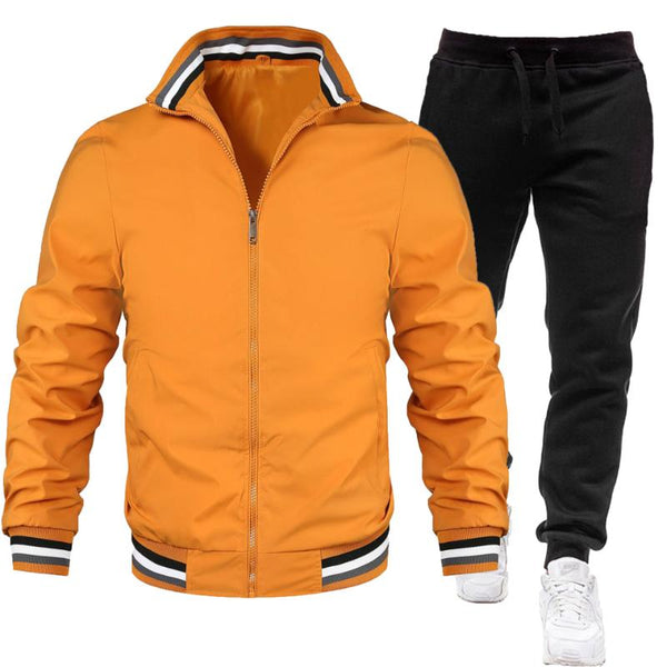 Men's Casual Sports Jacket and Trousers Two-piece Set 26440609F