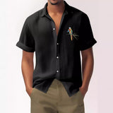 Men's Casual Printed Short-Sleeved Shirt 88465214Y