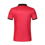 Men's Colorblock Striped Lapel Short Sleeve Casual Polo Shirt 69075352Z