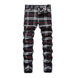 Men's Stretch Plaid Casual Trousers 43205160X