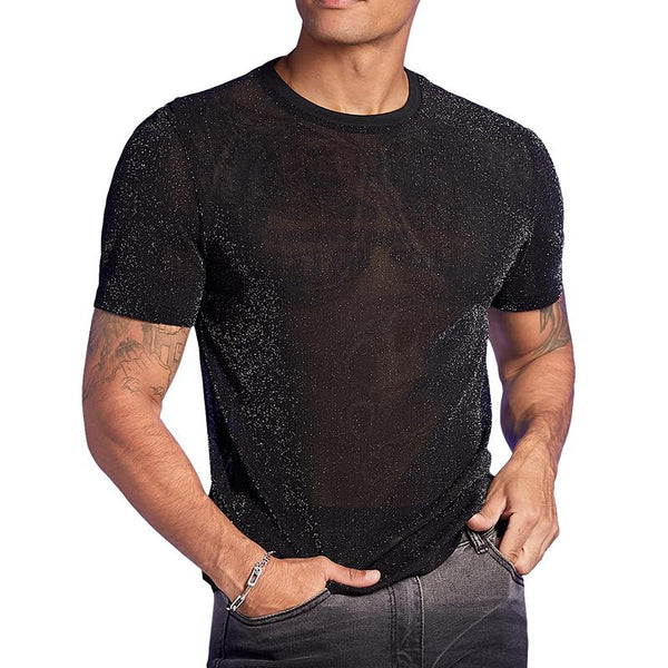Men's Fashion Solid Round Neck Short Sleeve T-shirt 14518763Z