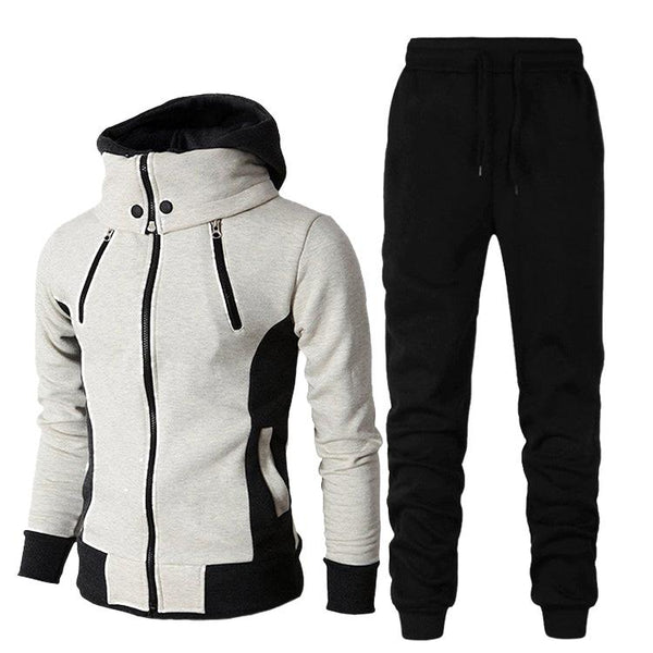 Men's Outdoor Hooded Jacket and Pants Set 65032716U