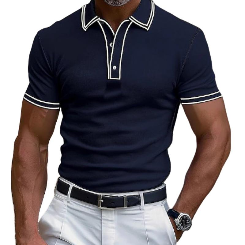 Lässiges Slim Fit Poloshirt für Herren mit Revers und kurzen Ärmeln 36513733M