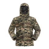 Men's Hooded Outdoor Warm Camouflage Fleece Jacket 30314655F