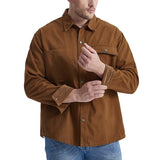 Men's Vintage Long Sleeve Lapel Shirt 08045090F