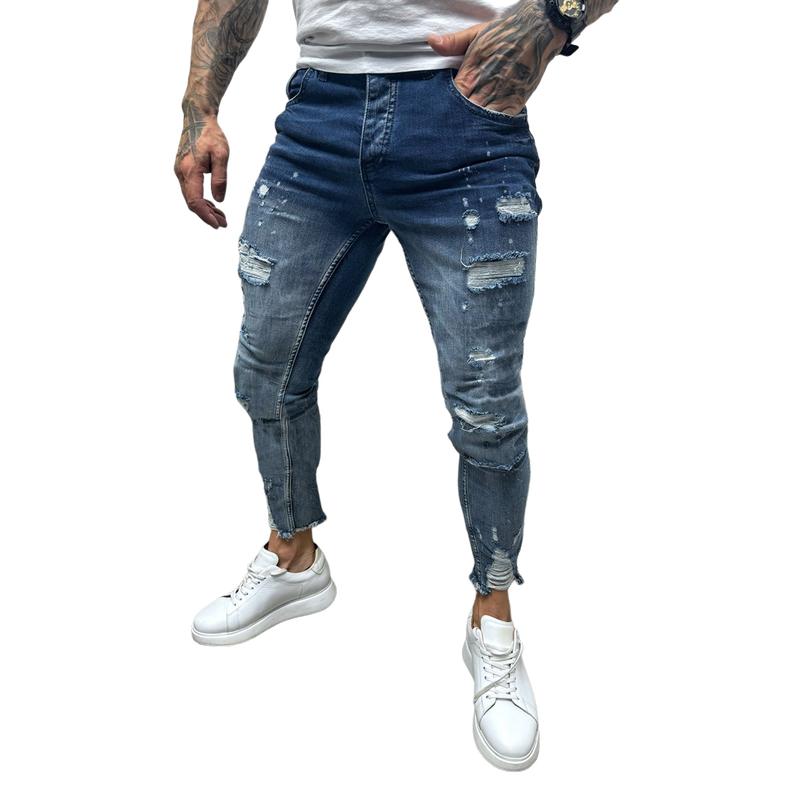 Men's Fashion Ripped Slim Fit Jeans 75906015Y