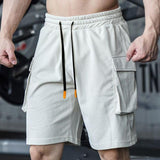 Men's Flap Pockets Straight Loose Sports Shorts 13290897Z
