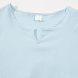 Men's Retro Casual Solid Color Small V Neck Long Sleeve T-shirt 53094656TO