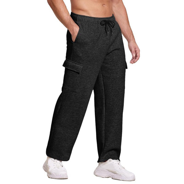 Men's Casual Thickened Multi-pocket Elastic Waist Loose Sweatpants 03113540M