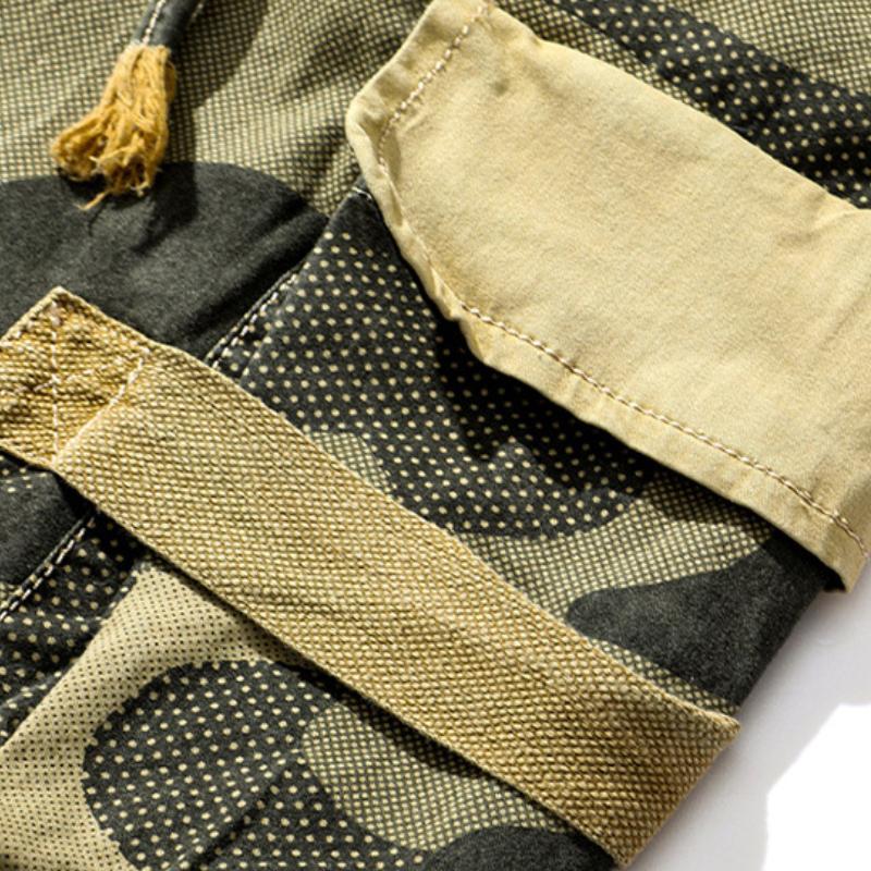 Men's Camo Retro Multi-Pocket Cargo Shorts 05812282Y