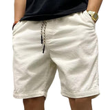 Men's Solid Color Corduroy Elastic Waist Cargo Shorts 80689308Z